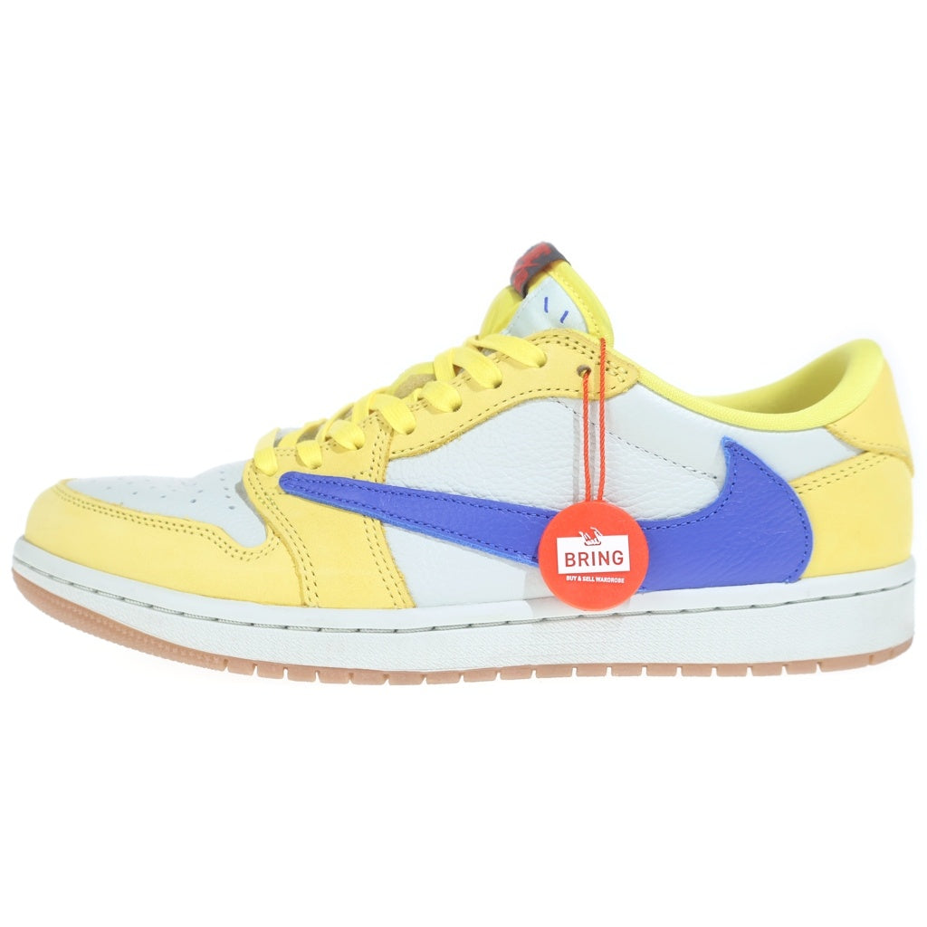 NIKE(ナイキ) ×TRAVIS SCOTT WMNS AIR JORDAN 1 RETRO LOW OG CANARY DZ4137-700 ウィメンズ エアジョーダン1 カナリー ローカットスニーカーUS9.5/26.5cm