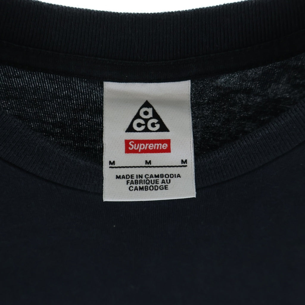 SUPREME(シュプリーム) 22AW ×NIKE AGG Grid Tee グリッド フォトプリント クルーネック 半袖Tシャツ カットソー ブラック DO6860-010