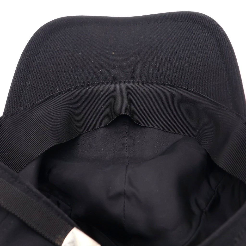 Sacai(サカイ) 22SS S CAP SUITING サイドSロゴ ベースボールキャップ 帽子 ブラック 22-0341S