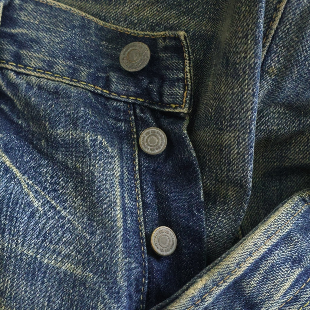 HYSTERIC GLAMOUR(ヒステリックグラマー) SCAB スキャブ ロックスタッズ ダメージ加工 リペア デニムパンツ インディゴ 4AP-2123