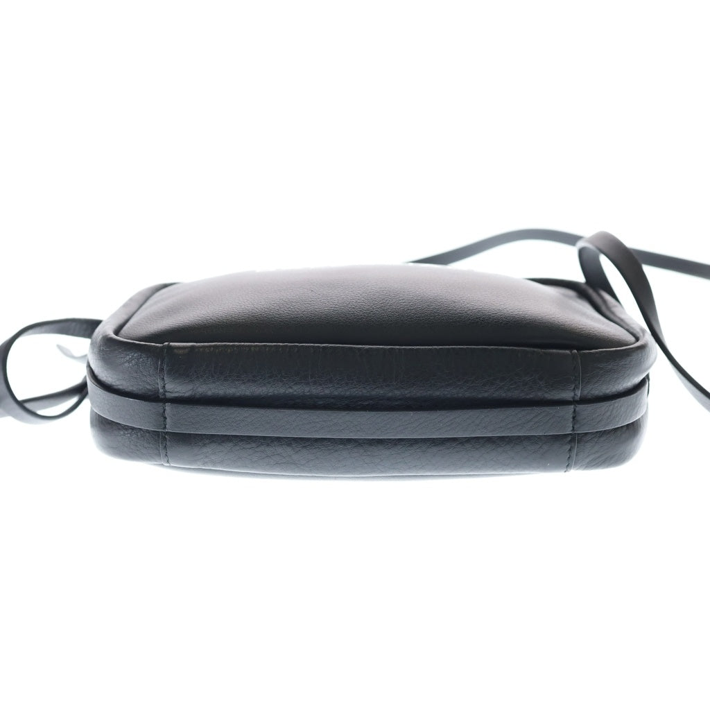 BALENCIAGA(バレンシアガ) エブリデイ カメラバッグ S ロゴプリント レザー ショルダーバッグ ポシェット ブラック 489812