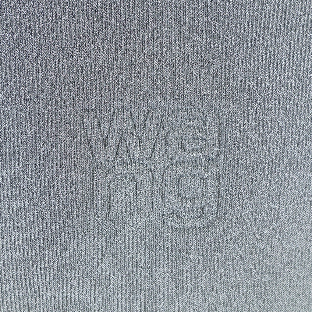 ALEXANDER WANG(アレキサンダーワン) クロップド ショート丈 ニット ノースリーブ タンクトップ シルバー レディース
