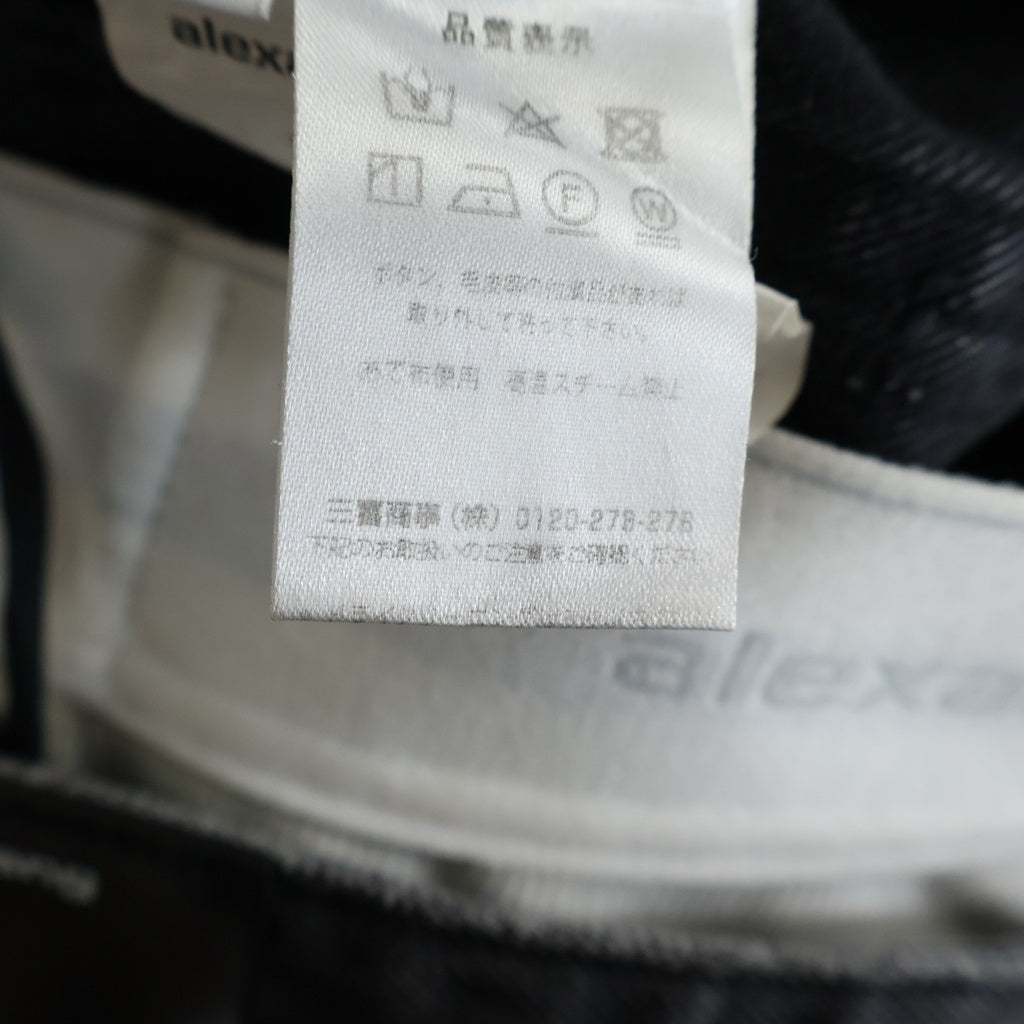 ALEXANDER WANG(アレキサンダーワン) ダブルウエスト レイヤード デニムパンツ ジーンズ ブラック レディース 4DC1224070