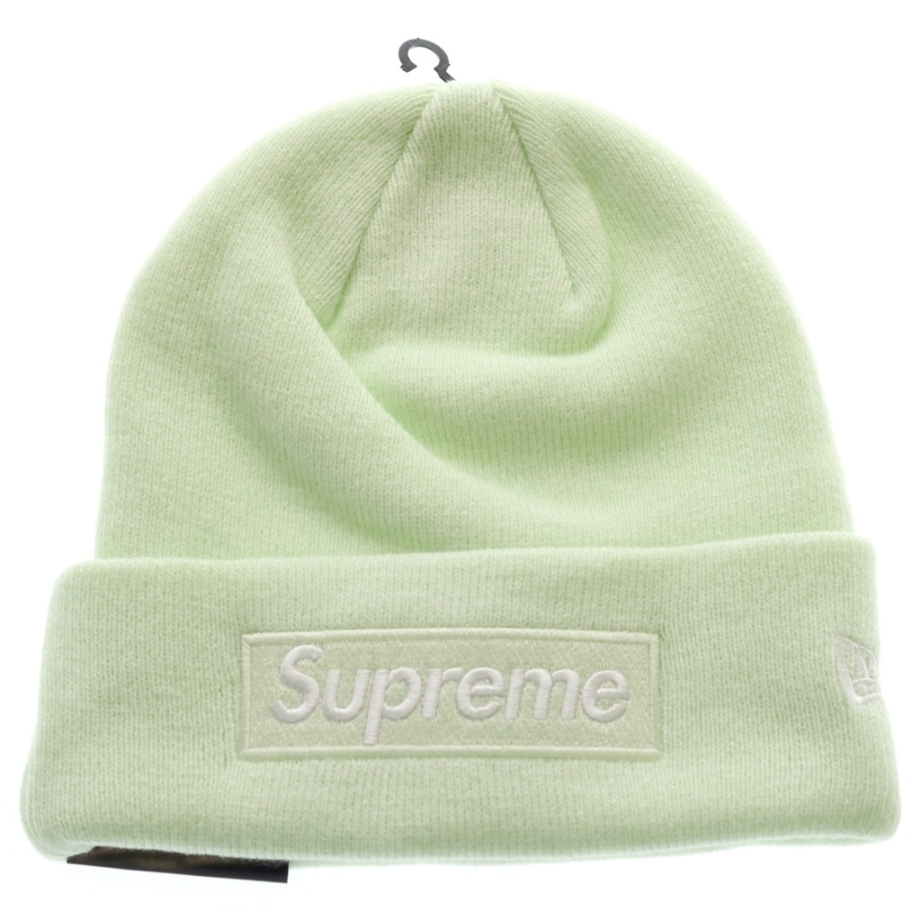SUPREME(シュプリーム) 23AW ×New Era Box Logo Beanie ボックスロゴ ビーニー ニットキャップ 帽子 ライトグリーン