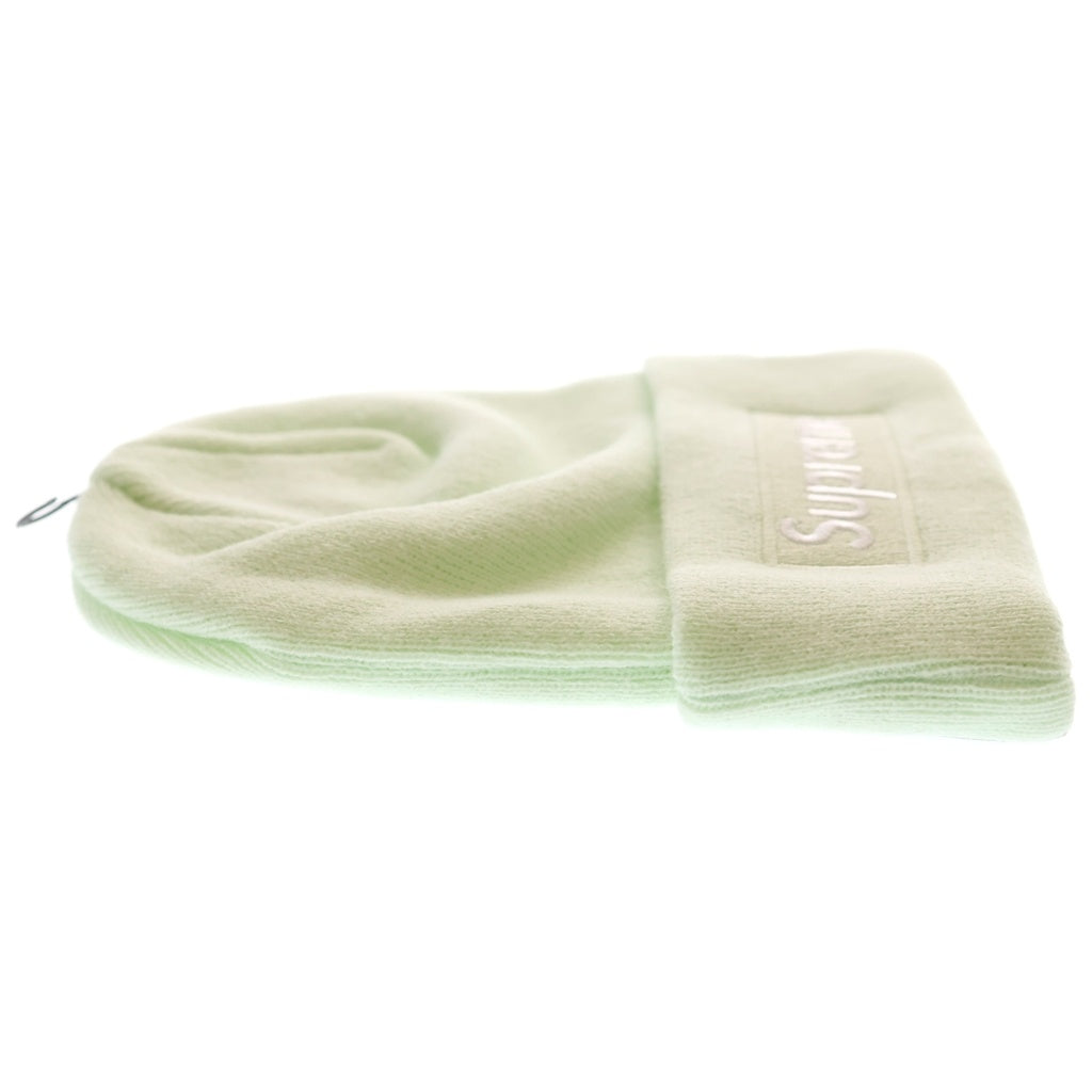 SUPREME(シュプリーム) 23AW ×New Era Box Logo Beanie ボックスロゴ ビーニー ニットキャップ 帽子 ライトグリーン