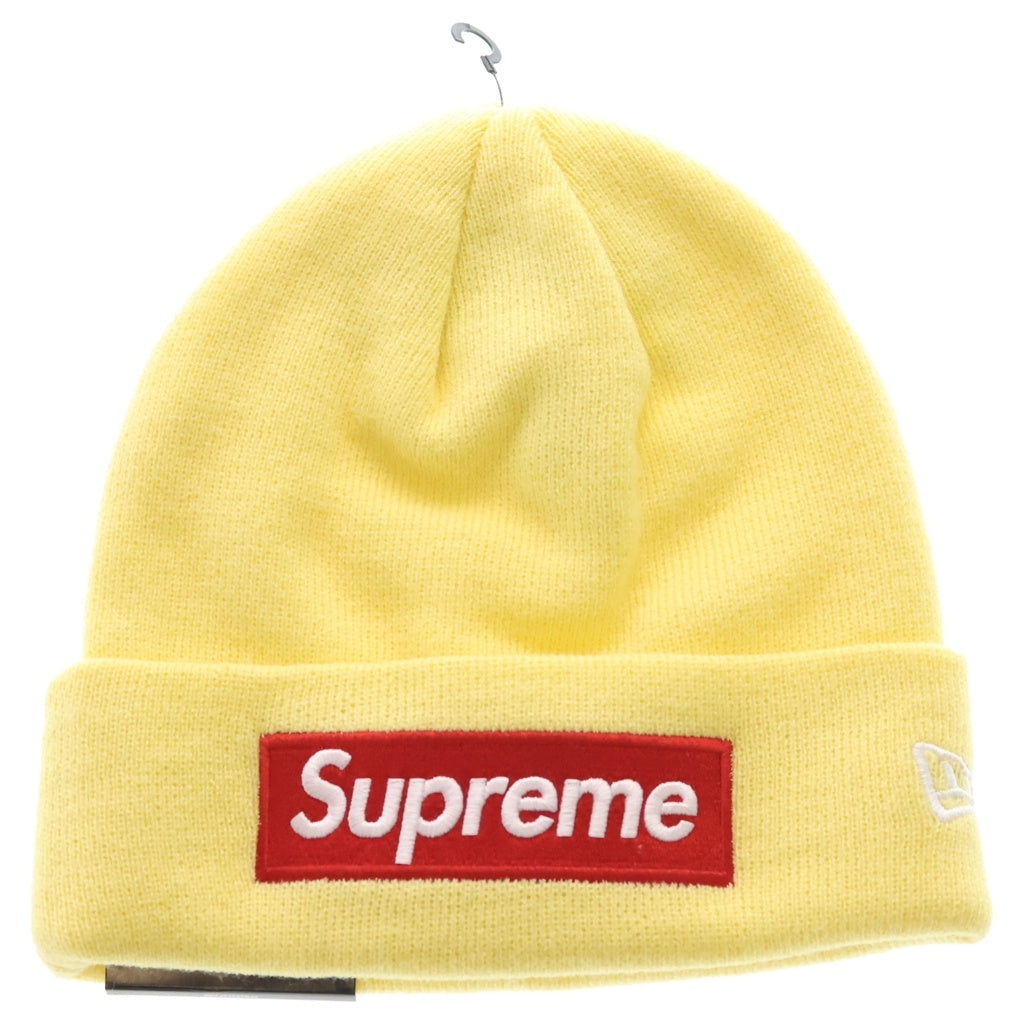 SUPREME(シュプリーム) 22AW ×New Era Box Logo Beanie ボックスロゴ ビーニー ニットキャップ 帽子 イエロー