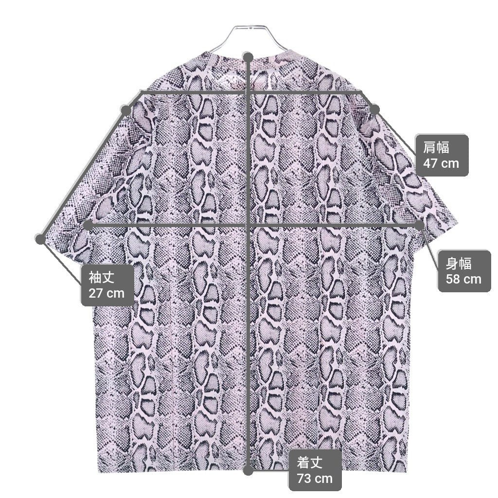 SUPREME(シュプリーム) 24SS Small Box Logo Tee SNEAK スモールボックスロゴ スネークプリント半袖Tシャツカットソー ピンク
