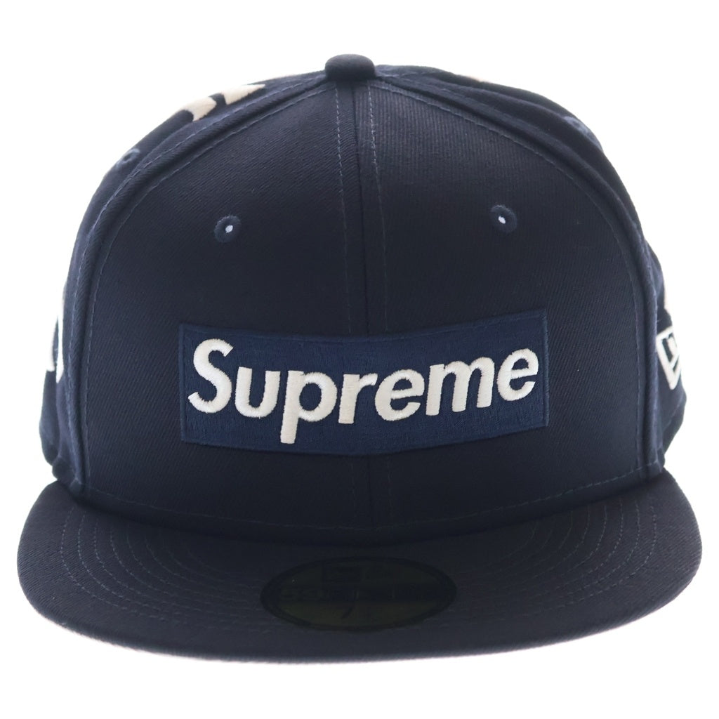SUPREME(シュプリーム) 21AW ×New Era New York Yankees Box Logo ニューヨーク ヤンキース ニューエラ ボックスロゴ ベースボールキャップ 帽子 ネイビー