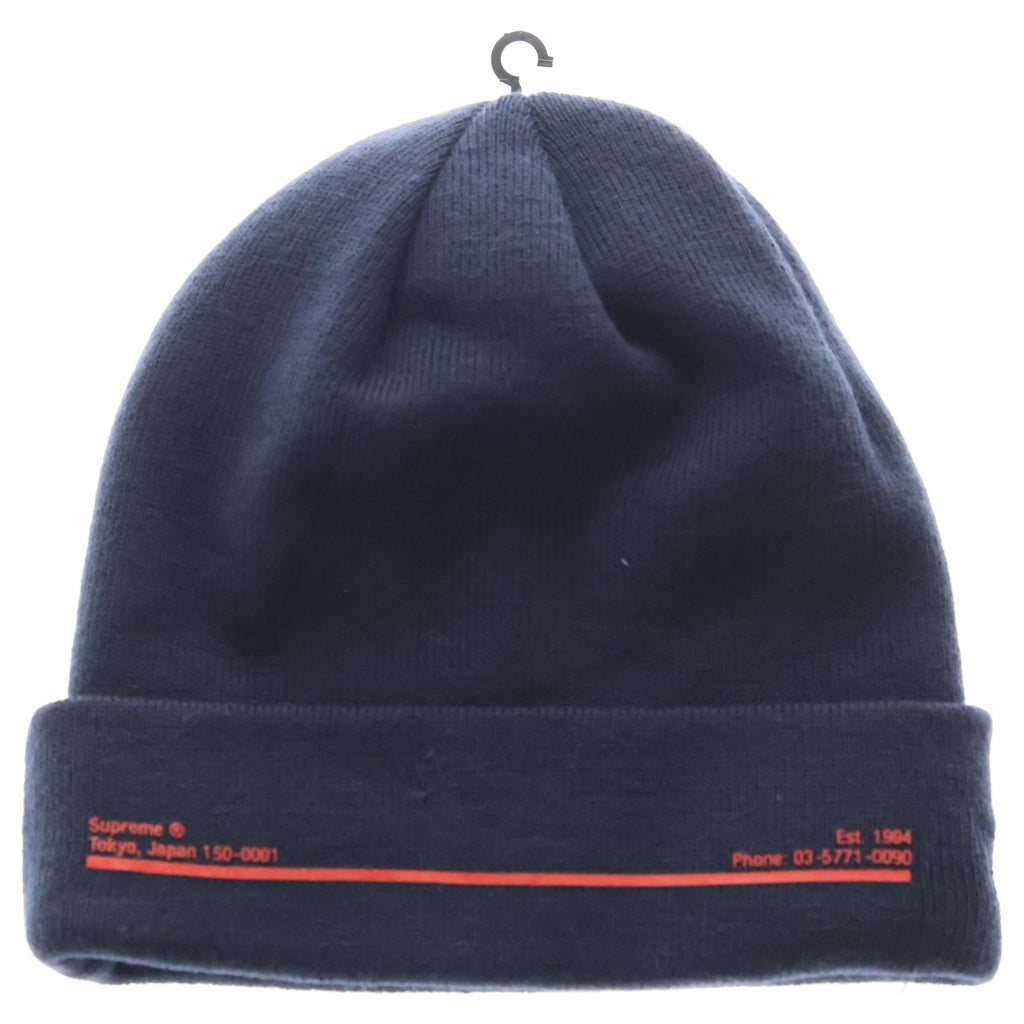 SUPREME(シュプリーム) 20AW ×New Era Shop Beanie ニューエラ ショップ ビーニー ニットキャップ 帽子 ネイビー