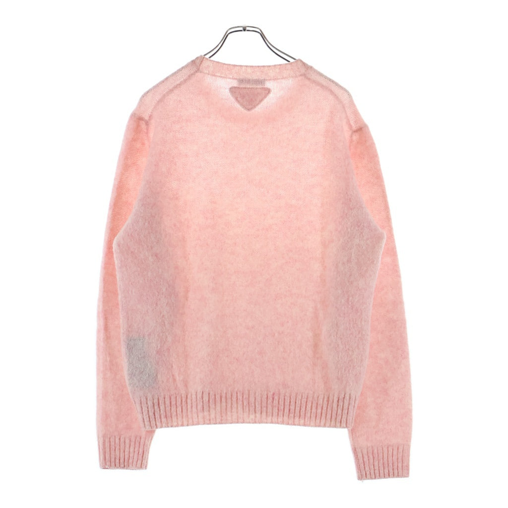 PRADA(プラダ) 24AW GIROCOLLO シェットランドウール クルーネック ニット セーター ピンク UMB923