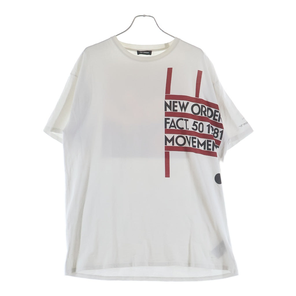 RAF SIMONS(ラフシモンズ) 18SS NEW ORDER CAPSULE COLLECTION 権力の美学 半袖Tシャツ ホワイト