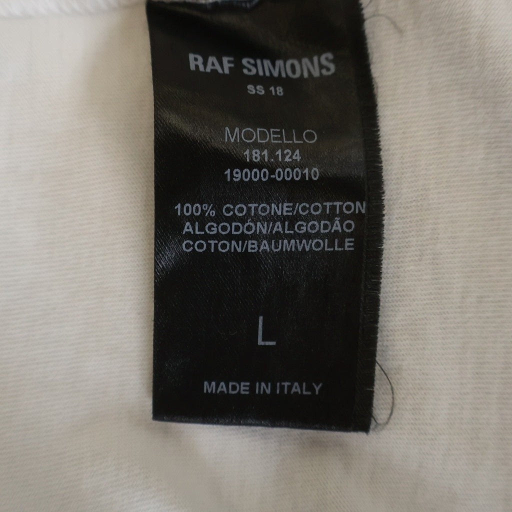 RAF SIMONS(ラフシモンズ) 18SS NEW ORDER CAPSULE COLLECTION 権力の美学 半袖Tシャツ ホワイト