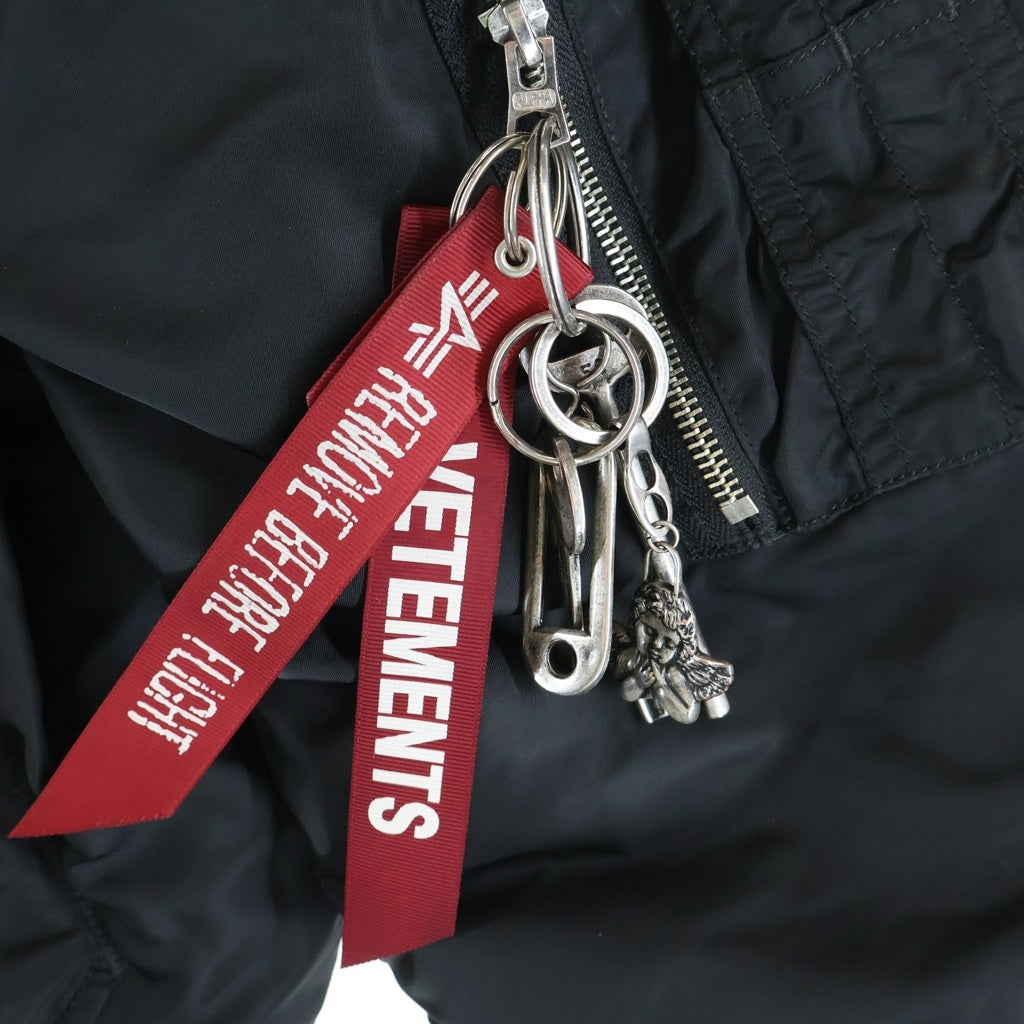 VETEMENTS(ヴェトモン) 18SS Light Ruffle Hoodie MATTERHORN ライト フーディ プルオーバーパーカー ブラック WSS18TR11
