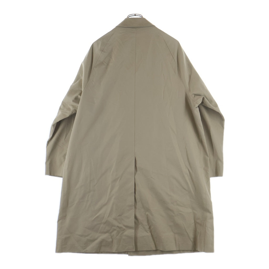 INTERIM(インテリム) コットン シルク ステンカラーコート ロングコート ベージュ