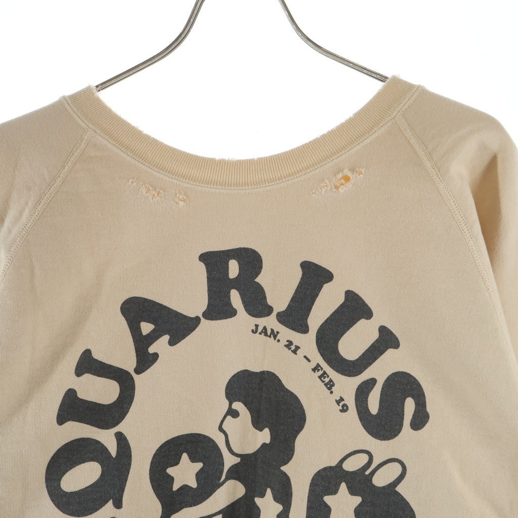 NEXUS7(ネクサスセブン) AQUARIUS CREW SWEAT 水瓶座 クルーネックスウェット ベージュ ROA-NNK-C0Q