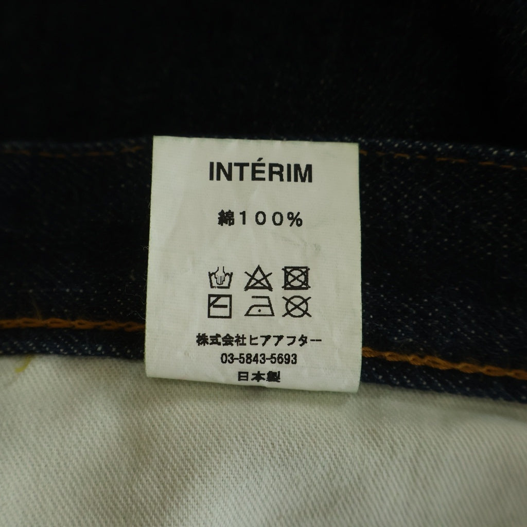 INTERIM(インテリム) シンチバック付き セルビッチデニム5ポケットパンツ インディゴ