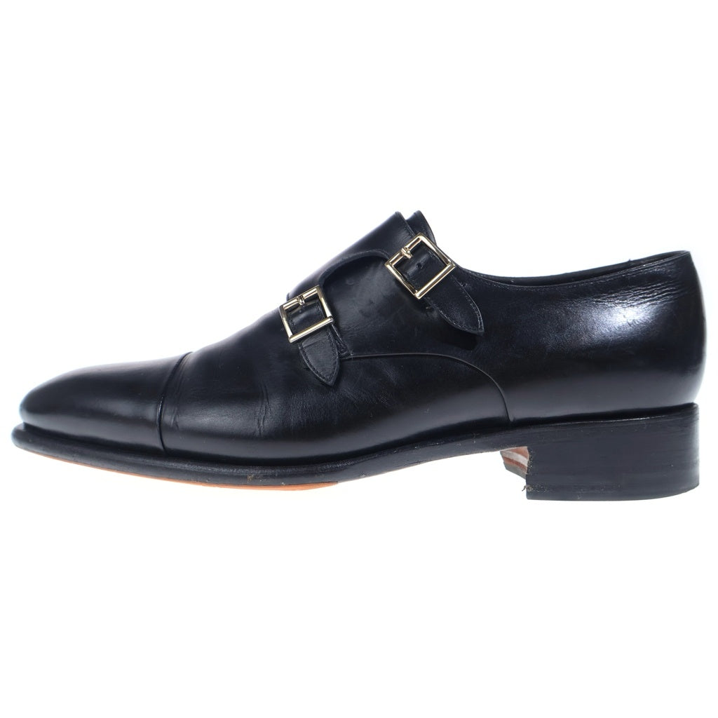 Santoni(サントーニ) M652 ダブルモンクストラップレザーシューズ ローファー 革靴 ブラック