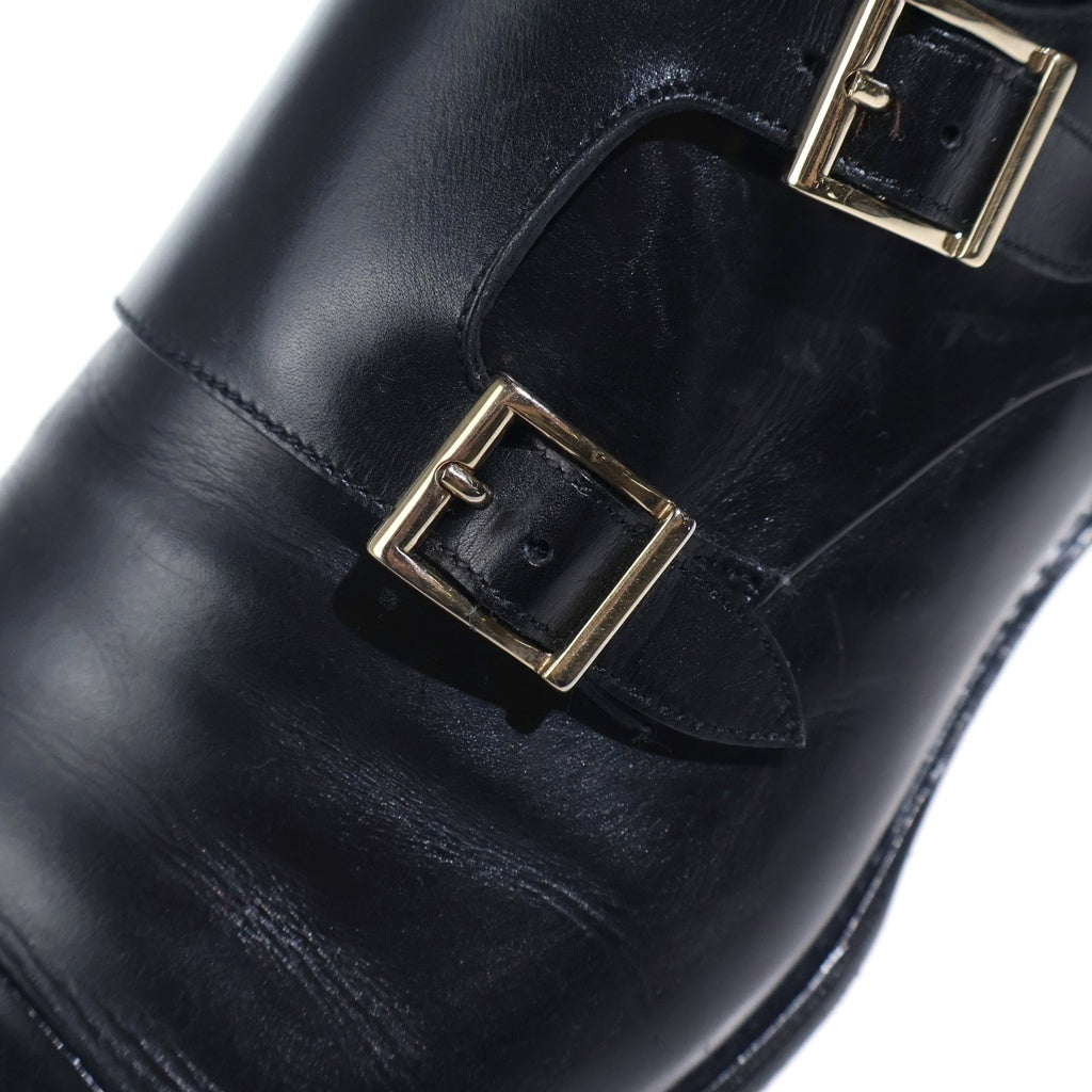 Santoni(サントーニ) M652 ダブルモンクストラップレザーシューズ ローファー 革靴 ブラック