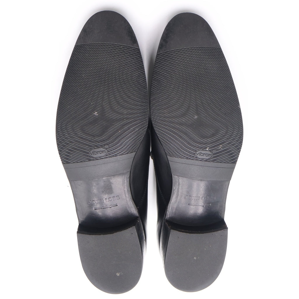 JOHN LOBB(ジョンロブ) ELM スリッポン レザーシューズ ローファー 革靴 ブラック 9 1/2