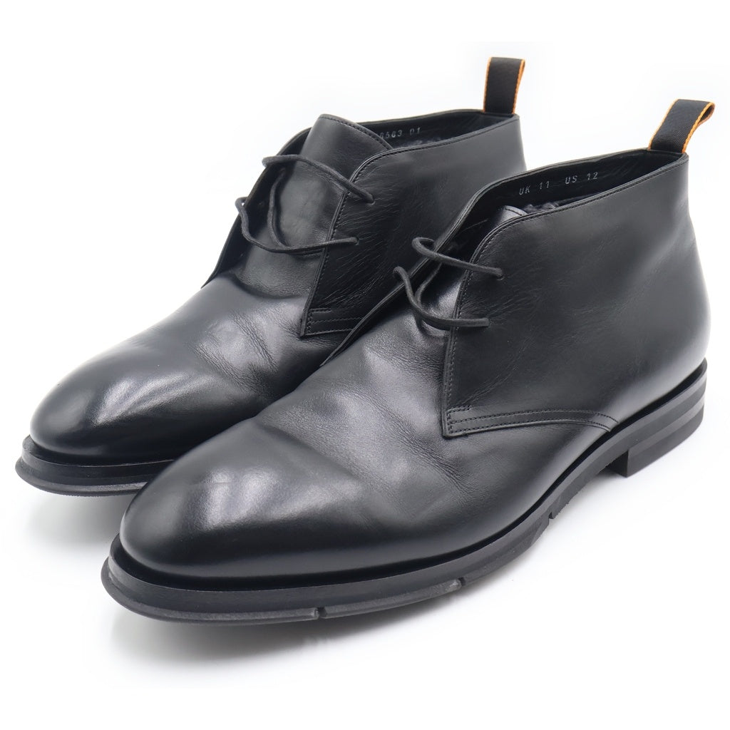 Santoni(サントーニ) レザーチャッカブーツ シューズ ブラック US12