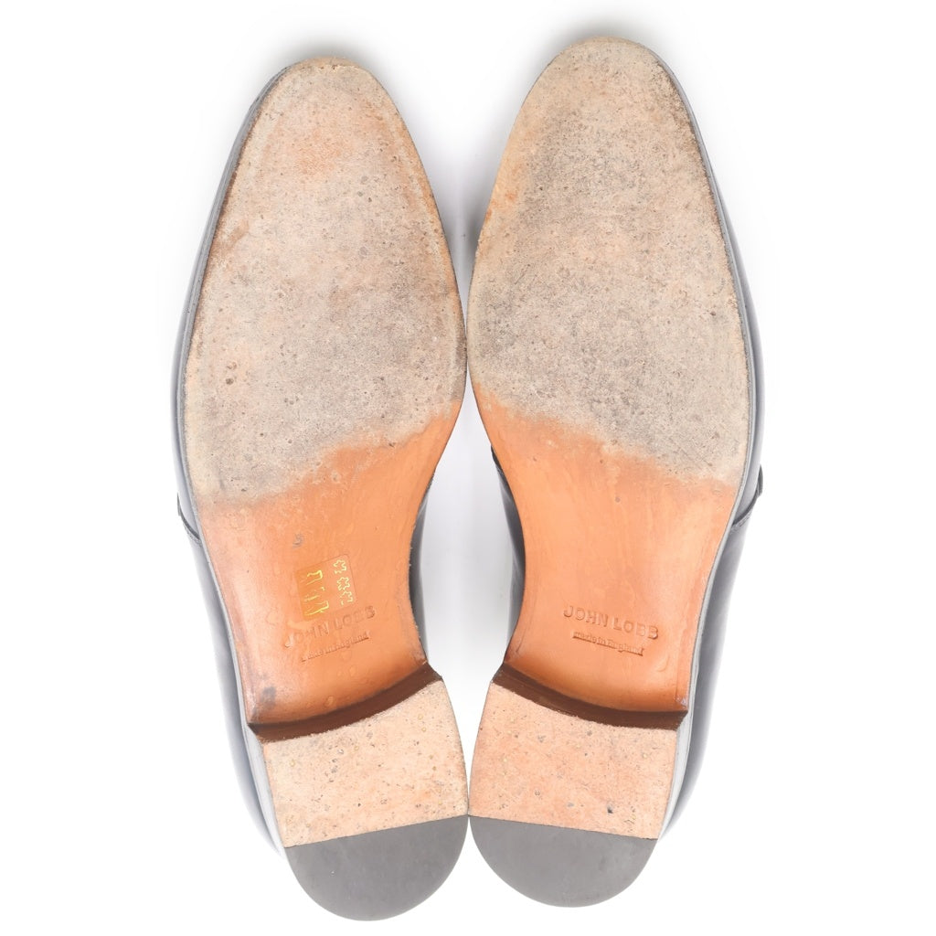 JOHN LOBB(ジョンロブ) SENNEN セネン ダブルモンク レザードレスシューズ ローファー 革靴 ネイビー 10