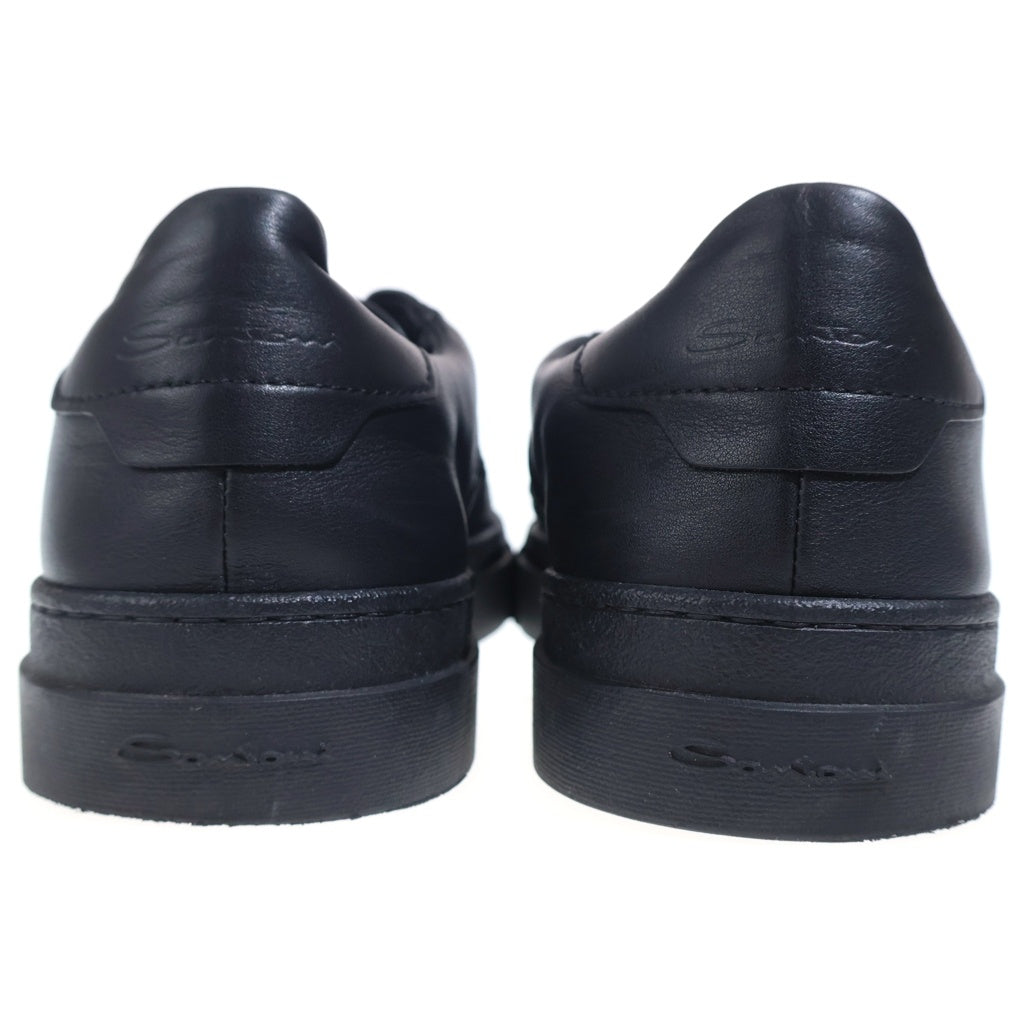 Santoni(サントーニ) ダブルバックル レザーローカットスニーカー ブラック US12