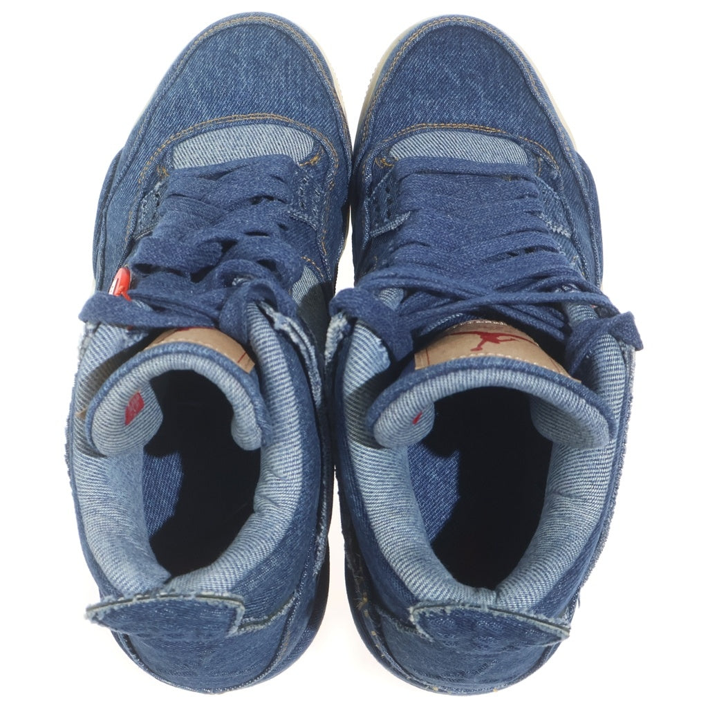 NIKE(ナイキ) ×LEVI'S AIR JORDAN 4 RETRO LEVIS NRG AO2571-401 リーバイス エアジョーダン4 レトロ Rタグ ローカットスニーカー デニム インディゴ US8/26cm