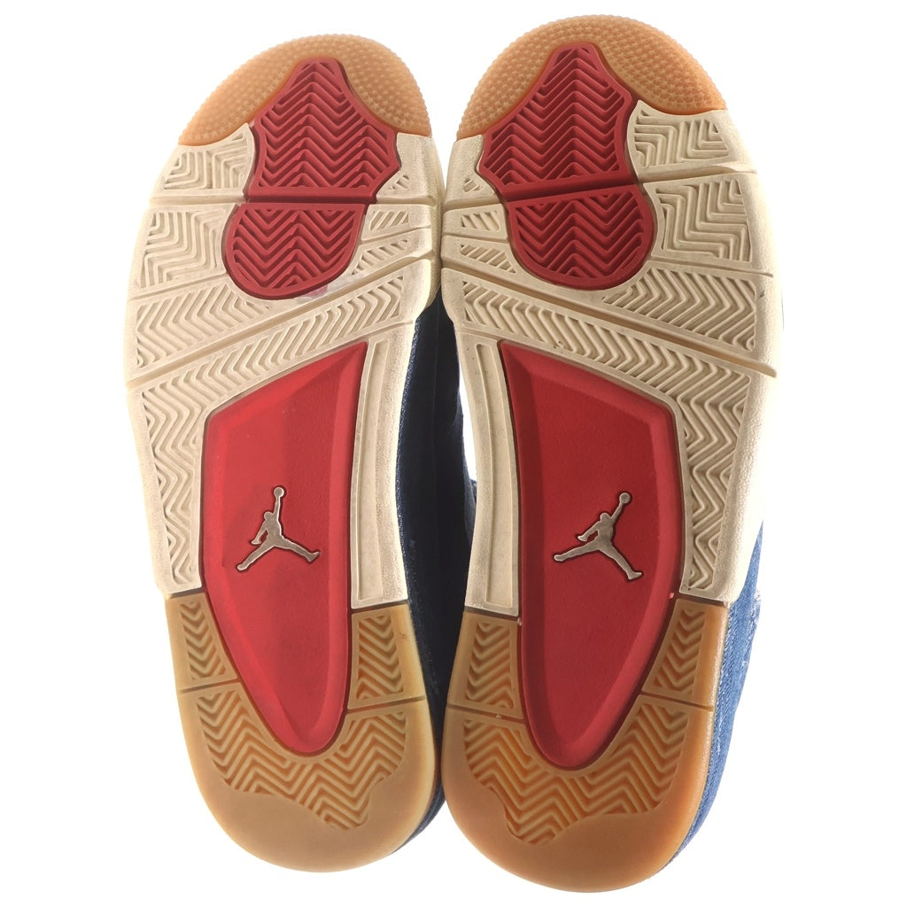 NIKE(ナイキ) ×LEVI'S AIR JORDAN 4 RETRO LEVIS NRG AO2571-401 リーバイス エアジョーダン4 レトロ Rタグ ローカットスニーカー デニム インディゴ US8/26cm