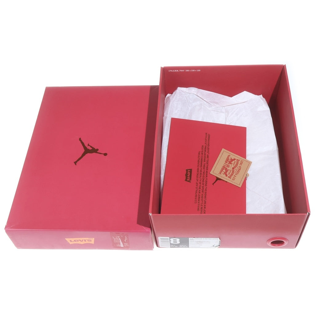 NIKE(ナイキ) ×LEVI'S AIR JORDAN 4 RETRO LEVIS NRG AO2571-401 リーバイス エアジョーダン4 レトロ Rタグ ローカットスニーカー デニム インディゴ US8/26cm
