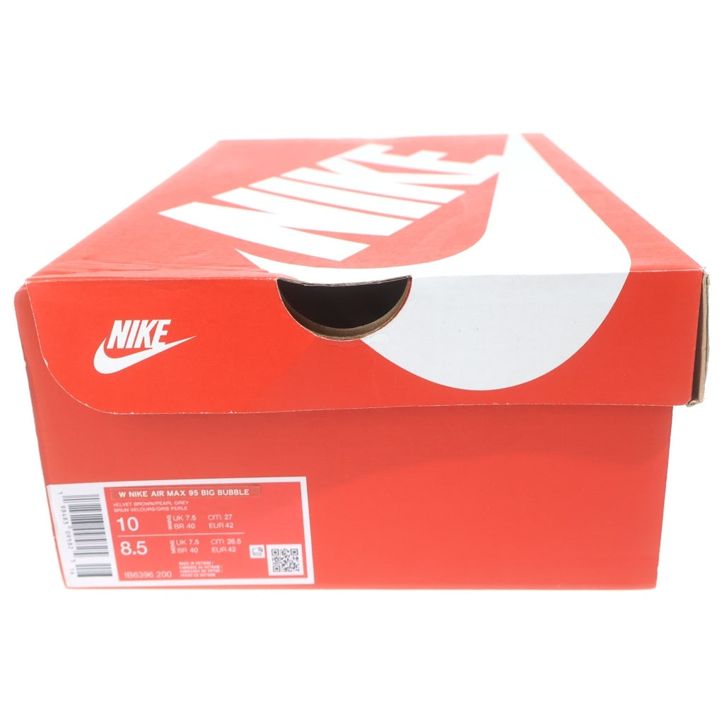 NIKE(ナイキ) WMNS AIR MAX 95 BIG BUBBLE VELVET BROWN IB6396-200 ウィメンズ エアマックス95 ビッグバブル ローカットスニーカー グレー/ブラウン US10/27cm レディース