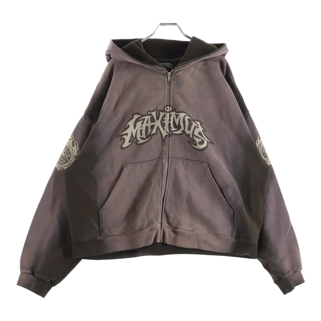Cactus Jack(カクタスジャック) MAXIMUS Doragon Zip Hooded マキシマス ドラゴン ジップ フーディー スウェット ジップアップパーカー ブラウン