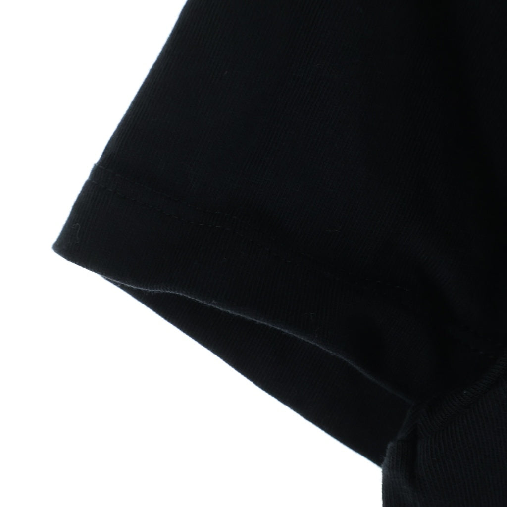 MONCLER(モンクレール) 23SS フロントロゴ刺繍 クルーネック半袖Tシャツカットソー ブラック I20938C00016 829HP レディース
