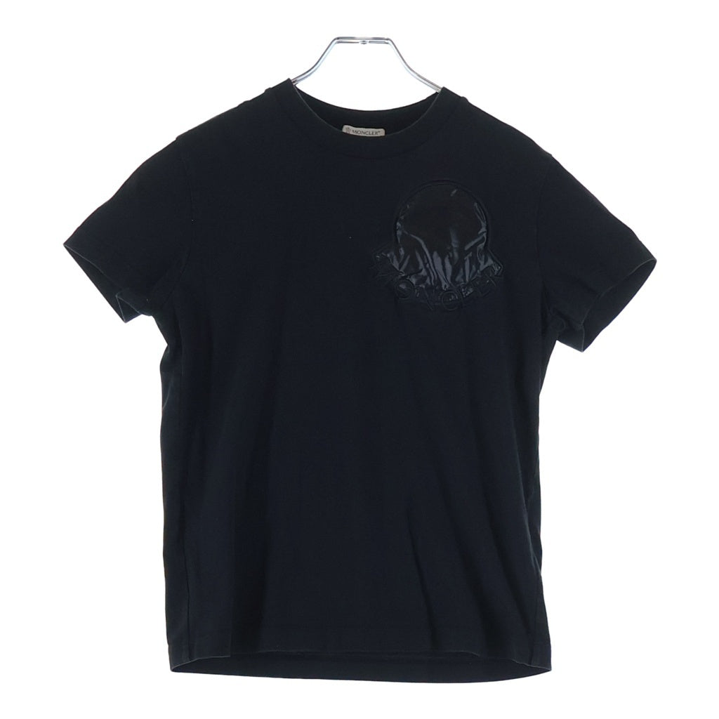 MONCLER(モンクレール) 23SS ナイロンロゴ クルーネック半袖Tシャツカットソー ブラック I20938C00018 829HP レディース