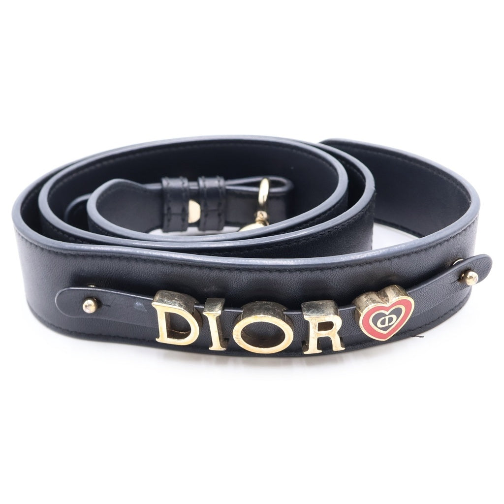 Christian Dior(クリスチャンディオール) Lady Dior My ABCDior レディディオール スモール カナージュラムスキン ハンドショルダーバッグ ネイビー レディース
