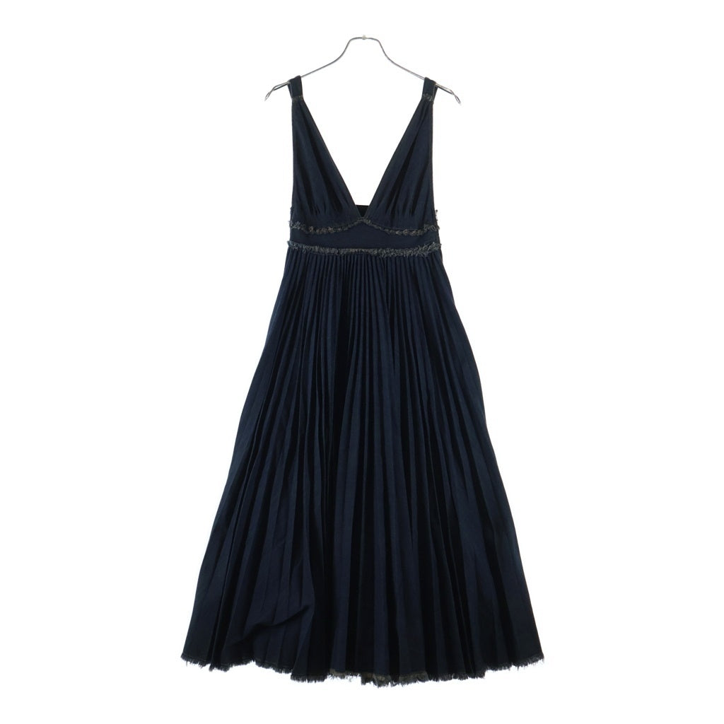 Christian Dior(クリスチャンディオール) ミッドレングス デニム プリーツ ドレス/ワンピース インディゴ 422R16A3318 レディース