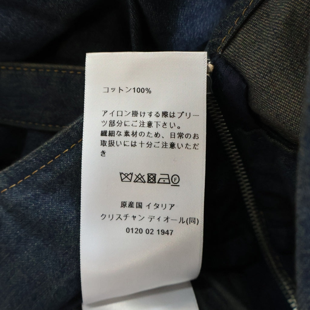 Christian Dior(クリスチャンディオール) ミッドレングス デニム プリーツ ドレス/ワンピース インディゴ 422R16A3318 レディース