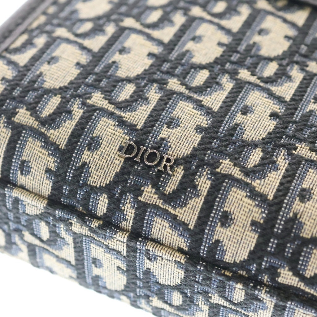 Christian Dior(クリスチャンディオール) ノースサウス ミニ トート オブリークジャガード ハンド ショルダーバッグ グレー/ネイビー 2ESWS017YKY_H27E レディース