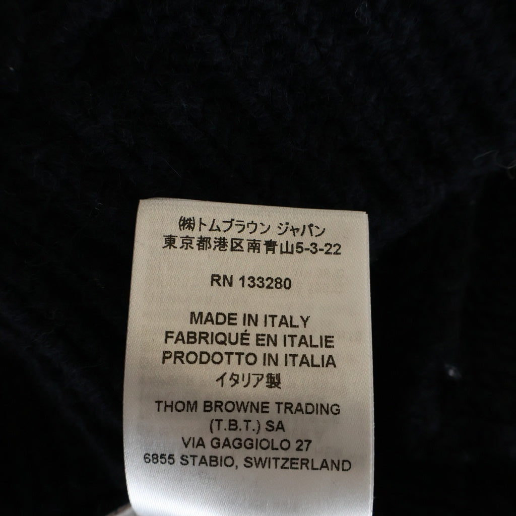 THOM BROWNE(トムブラウン) 4Bar 4バー ウールニット カーディガン ネイビー FKJ089A-Y1036-415 レディース