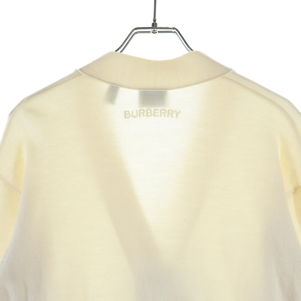 BURBERRY(バーバリー) リボン総柄 ボタンダウン ニットカーディガン アイボリー 8067103 レディース