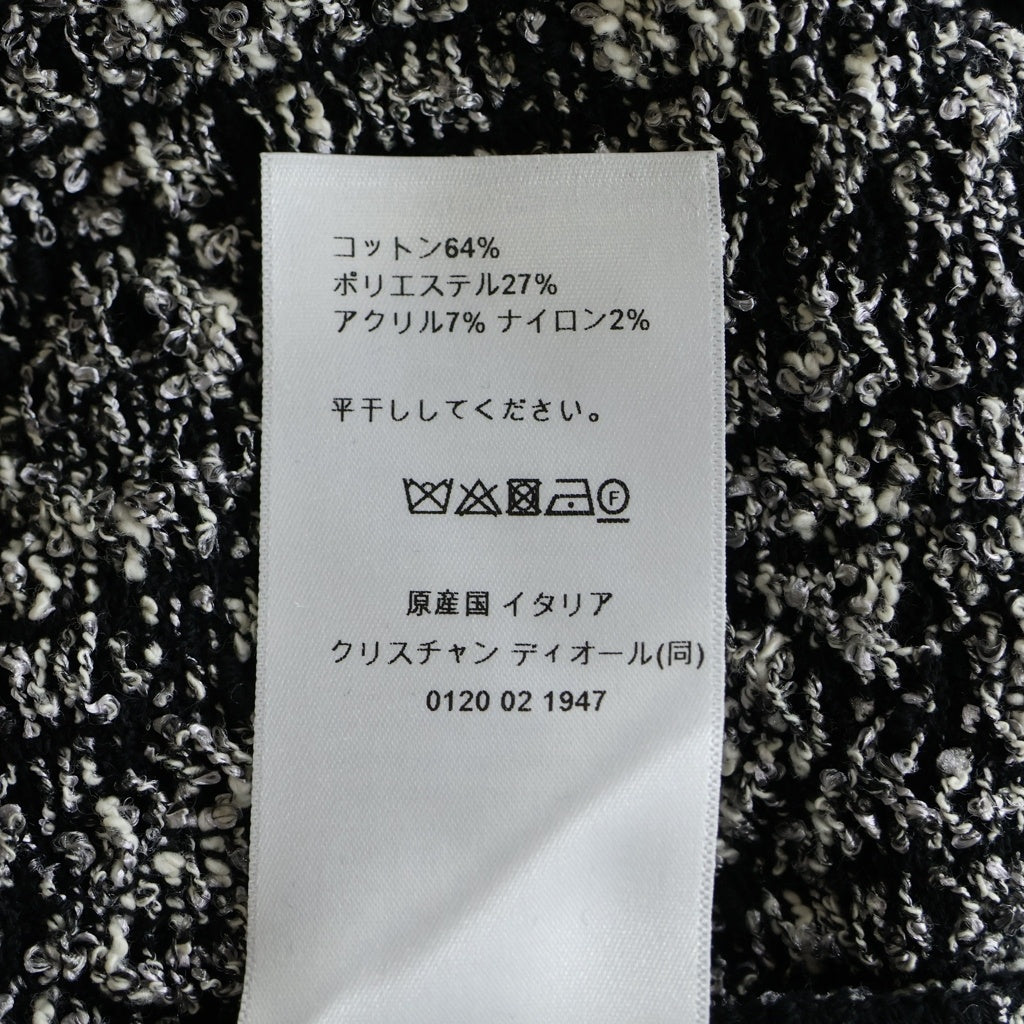 Christian Dior(クリスチャンディオール) 24SS マクロカナージュ テクニカル フレア ツイード ミニスカート ブラック 424J03AM752 レディース