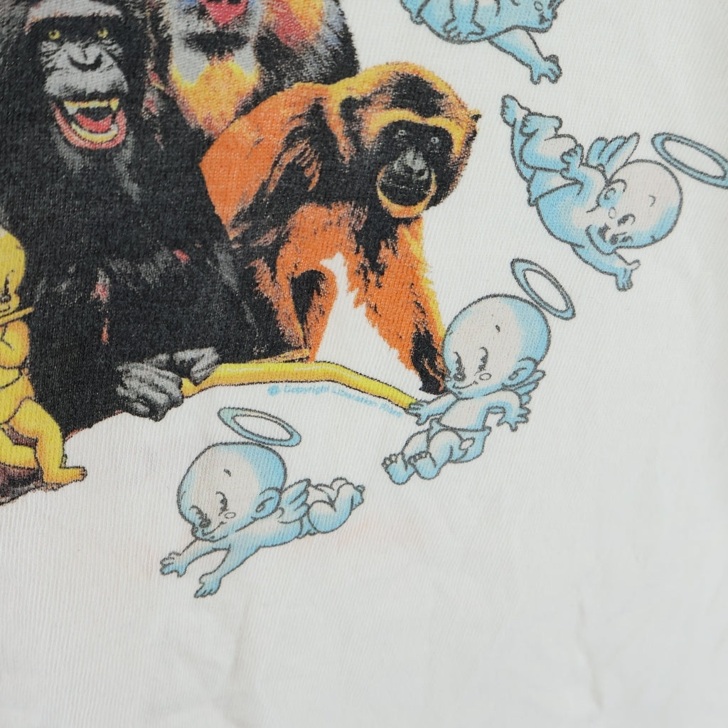 SAINT MICHAEL(セントマイケル) 25AW ×BAPE SS TEE GENERATION アベイシングエイプ プリント半袖Tシャツ ホワイト SM-HR1-0000-C36