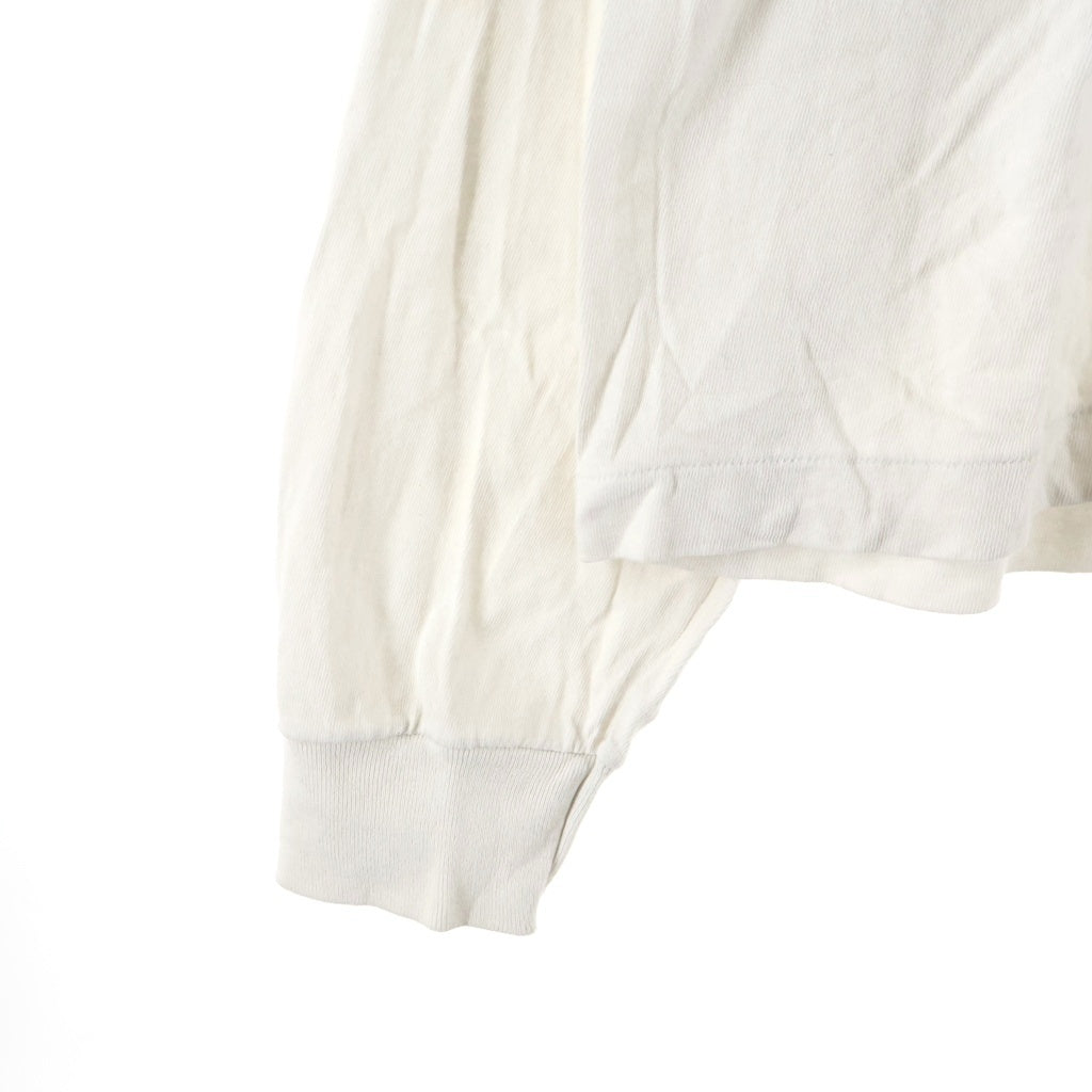 SAINT MICHAEL(セントマイケル) 25SS BRAIN ブレイン フロントプリント クルーネック長袖Tシャツ カットソー ホワイト SM-HR8-0000-036