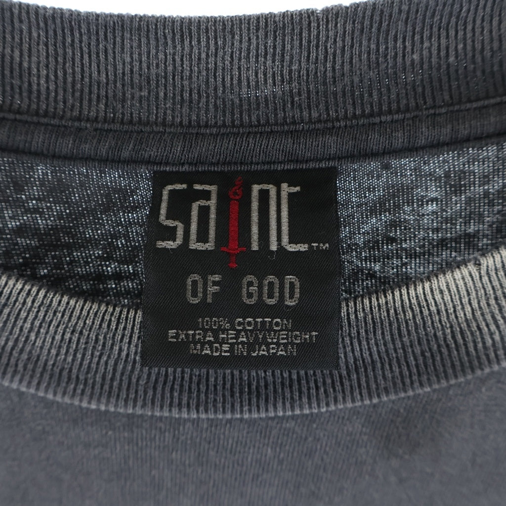 SAINT MICHAEL(セントマイケル) 5SS × FEAR OF GOD SNT OF GOD FG_LS TEE フィアオブゴッド セントオブゴッド 両面プリント クルーネック 長袖Tシャツ カットソー SM-HR8-0000-C02