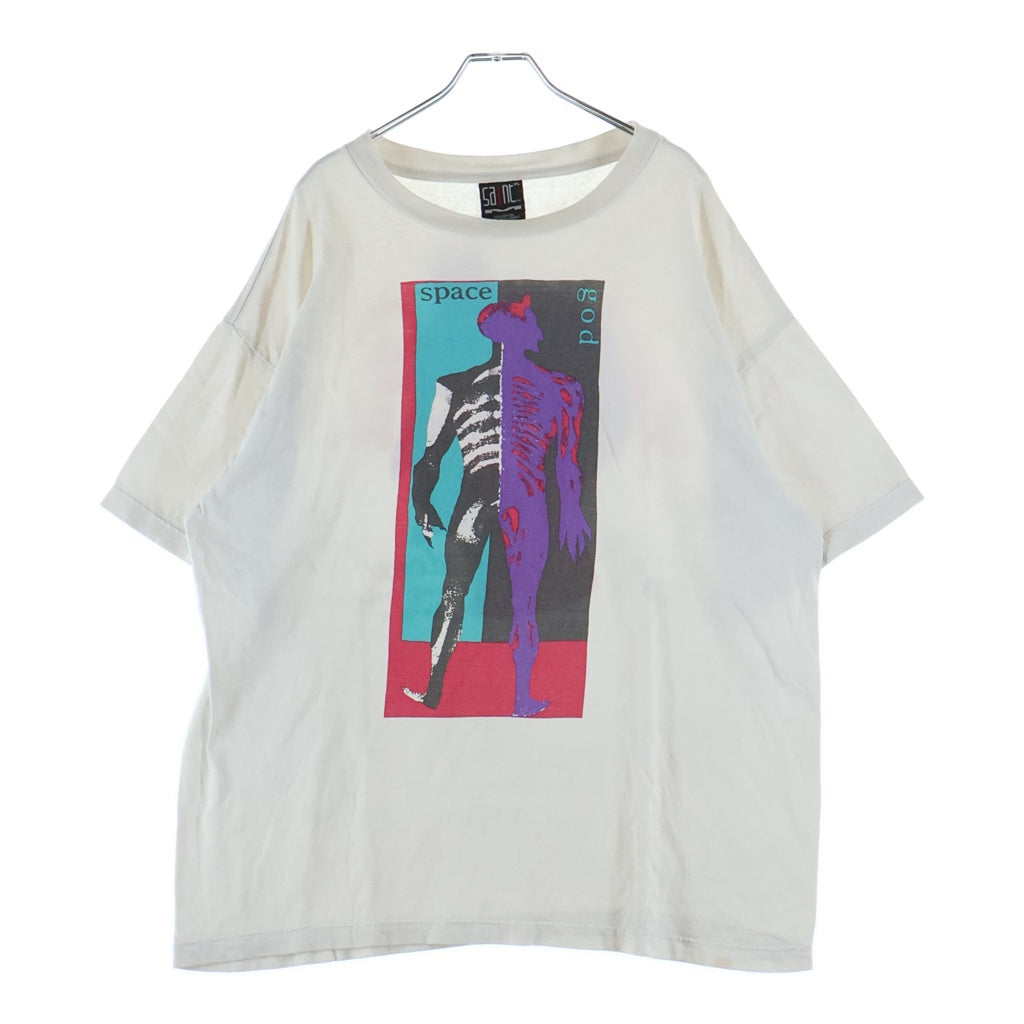 SAINT MICHAEL(セントマイケル) 23SS SPACE GOD S/S TEE SM-S23-0000-022 スペースゴッド フロントプリント クルーネック半袖Tシャツカットソー ホワイト