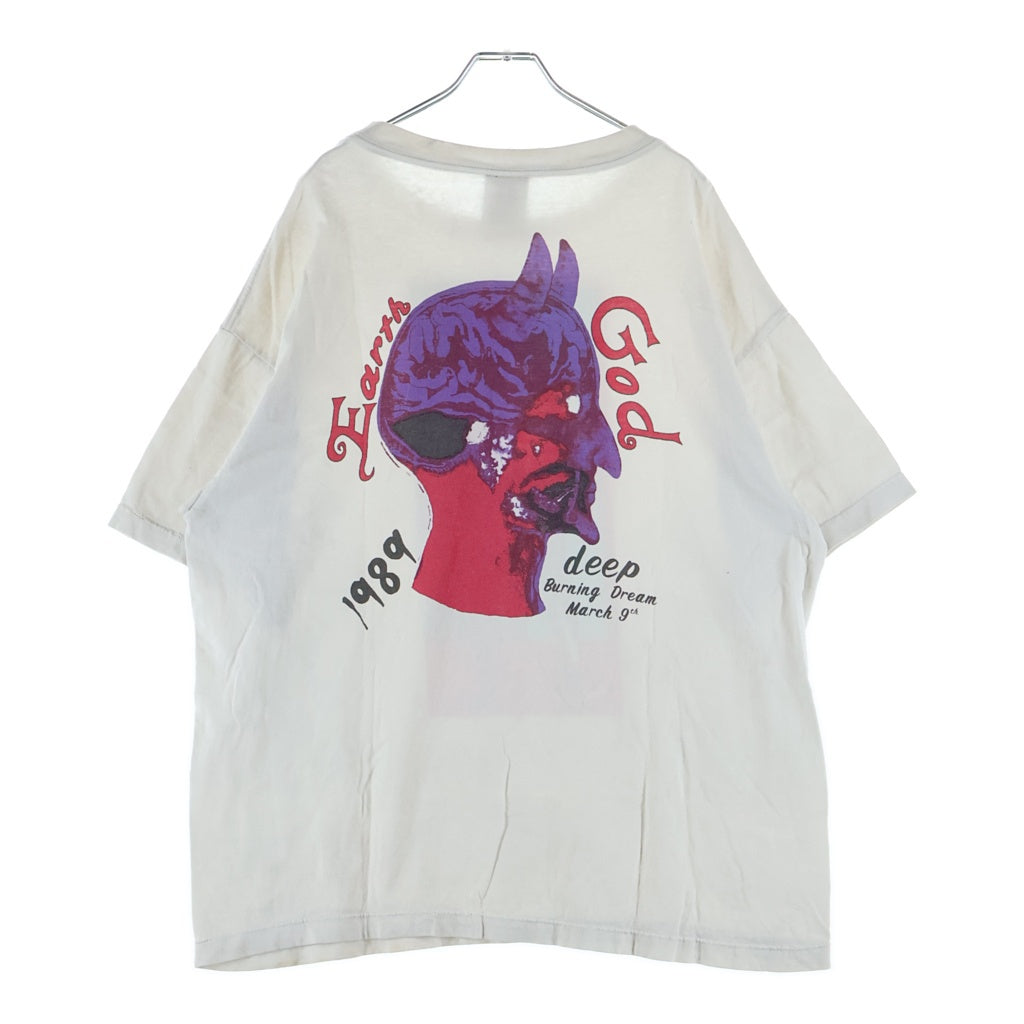 SAINT MICHAEL(セントマイケル) 23SS SPACE GOD S/S TEE SM-S23-0000-022 スペースゴッド フロントプリント クルーネック半袖Tシャツカットソー ホワイト