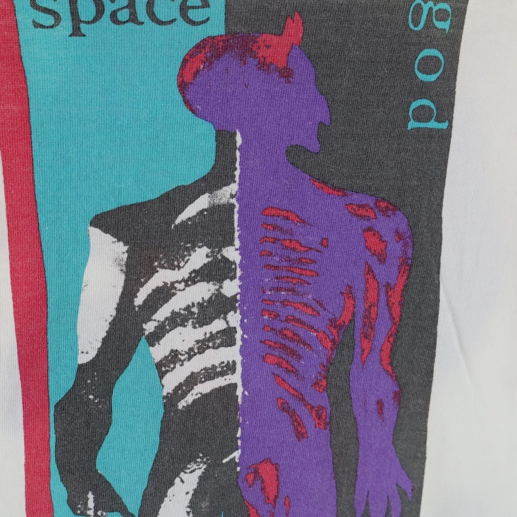 SAINT MICHAEL(セントマイケル) 23SS SPACE GOD S/S TEE SM-S23-0000-022 スペースゴッド フロントプリント クルーネック半袖Tシャツカットソー ホワイト