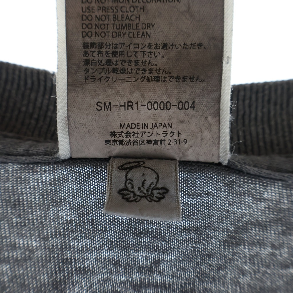 SAINT MICHAEL(セントマイケル) 25SS SS TEE SAINT MARIA セントマリアクルーネック半袖Tシャツカットソー チャコールグレー SM-HR1-0000-004