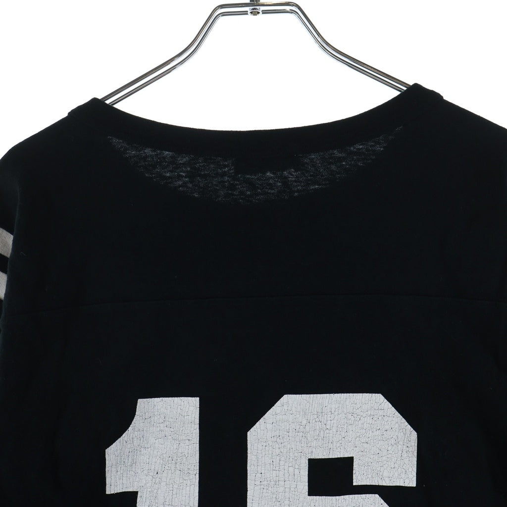 CELINE(セリーヌ) フロントロゴプリント クロップド 七分丈ボクシー Tシャツ レディース ブラック 2X92I668W.38AW