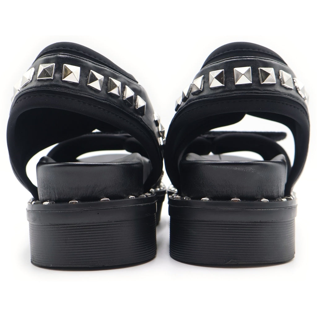 HYSTERIC GLAMOUR(ヒステリックグラマー) STUDDED FOOTBED SANDALS スタッズ フットベッド サンダル レディース ブラック 01201QS054
