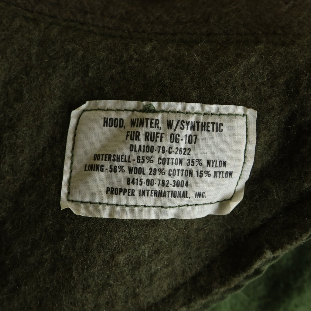 VINTAGE(ヴィンテージ) 70S M-65 US ARMY ミリタリー フィッシュテールパーカー モッズコート カーキ DSA100-73-C-0368